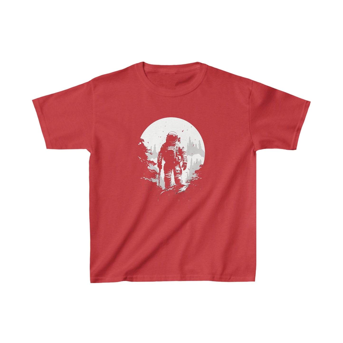 Kids clothes XS / Red Youth Astronaut on the Moon T-Shirt