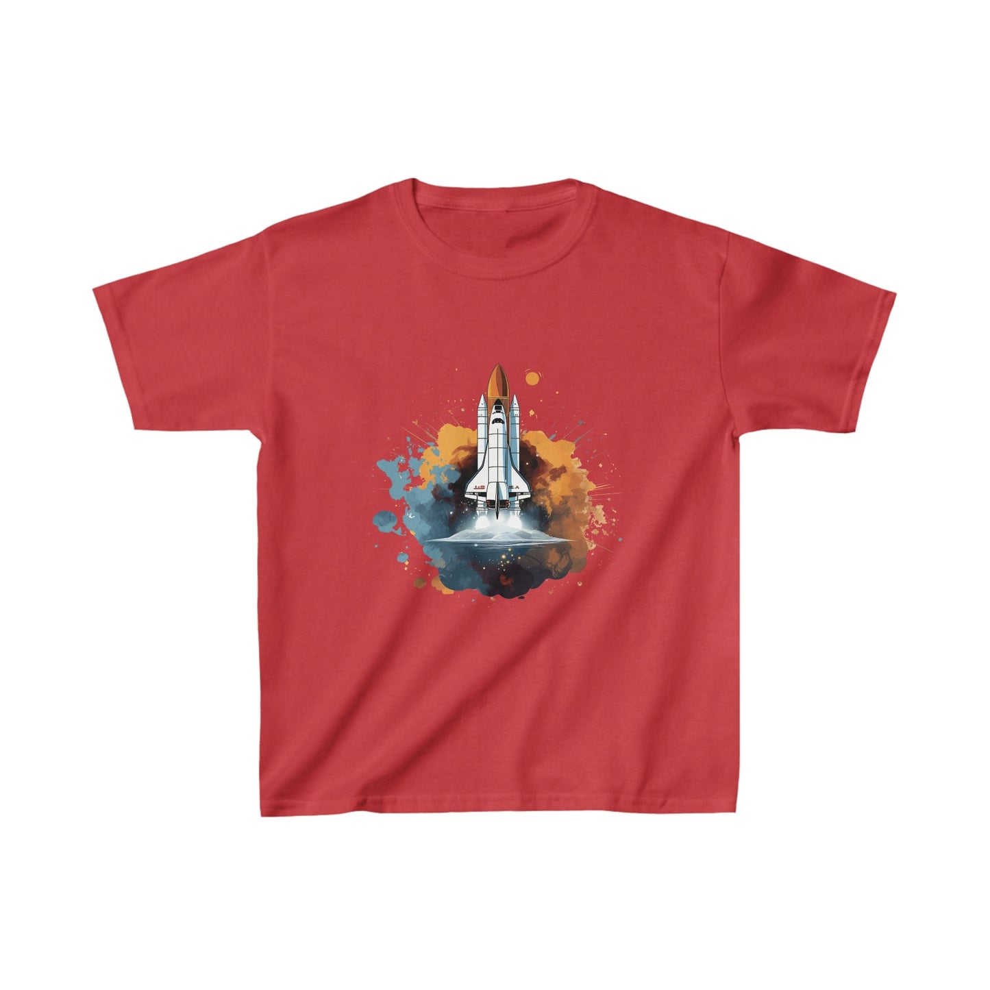 Kids clothes XS / Red Youth Space Shuttle Splash T-Shirt