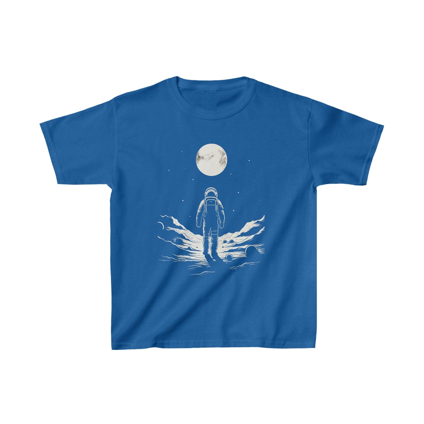 Kids clothes XS / Royal Youth Lone Astronaut Moon Explorer T-Shirt
