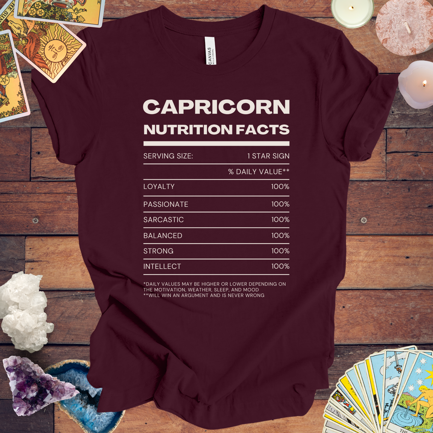 Capricorn Nutrition Facts T-Shirt