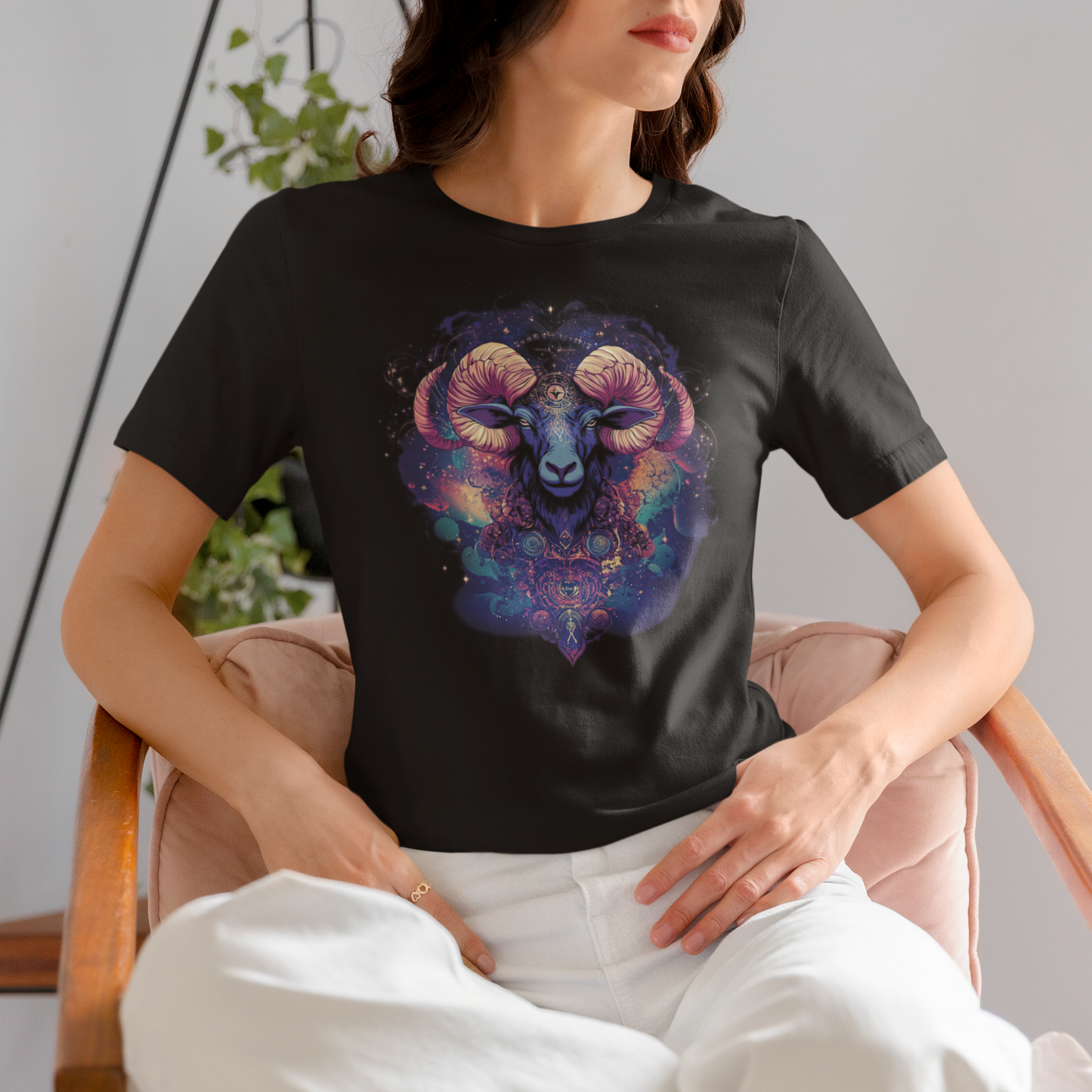 Aries Cosmic Visionary Tarot Card T-Shirt