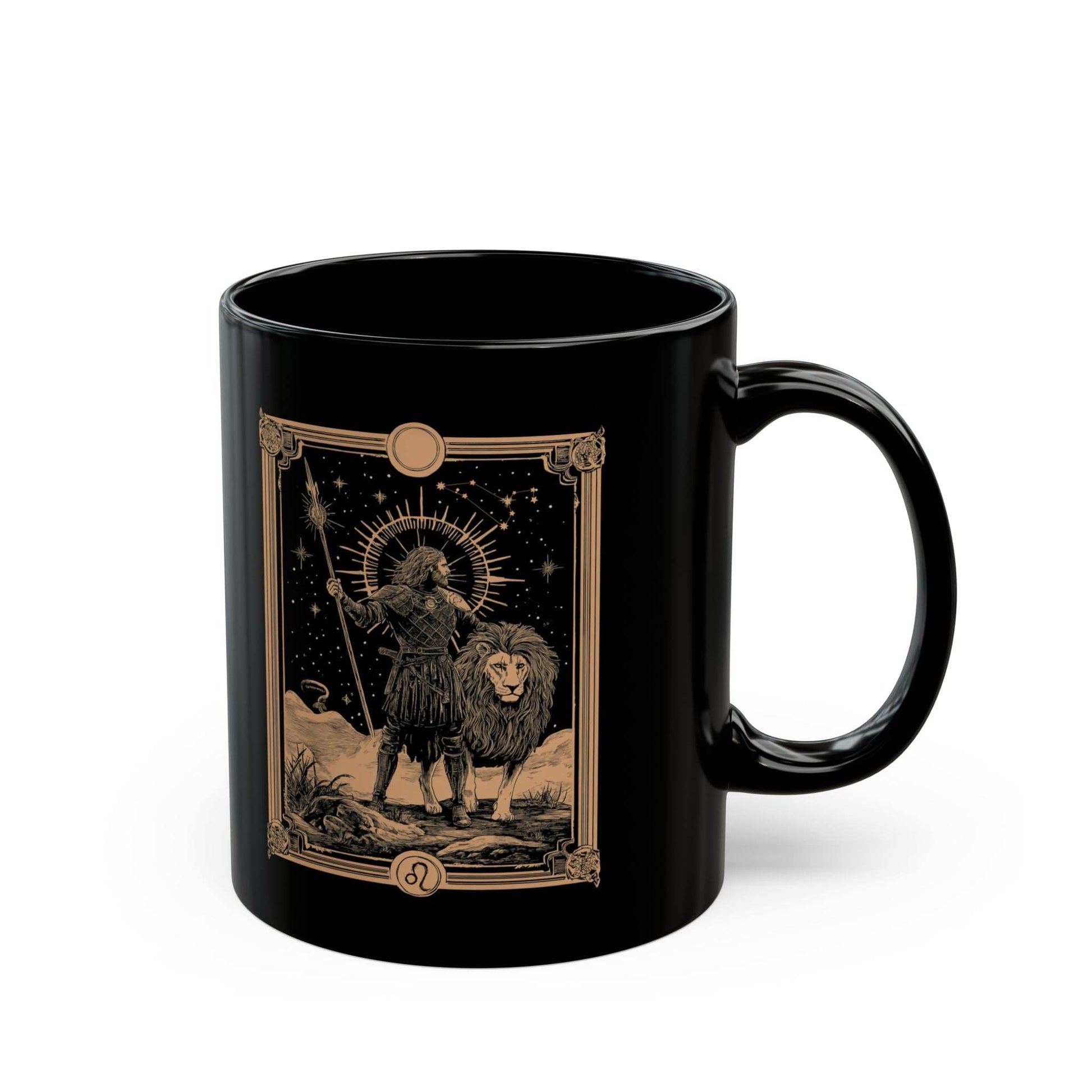 Mug 11oz Mug Leo Coffee Cup Tarot Card Design for Bravery