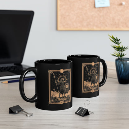 Mug 11oz Mug Leo Coffee Cup Tarot Card Design for Bravery