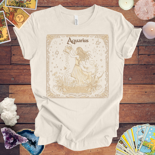 Sepia Dream: Aquarius Tarot Card T-Shirt