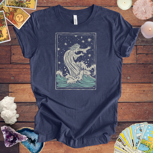 Mystical Innovation for the Visionary: Aquarius Tarot Card T-Shirt