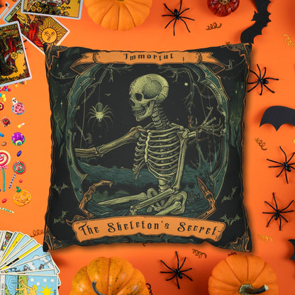 Pillow 18" × 18" Skeletons Halloween - Vintage Halloween Pillow