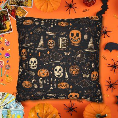 Pillow 20" × 20" Vintage Halloween Throw Pillow Covers - Halloween Limited Edition