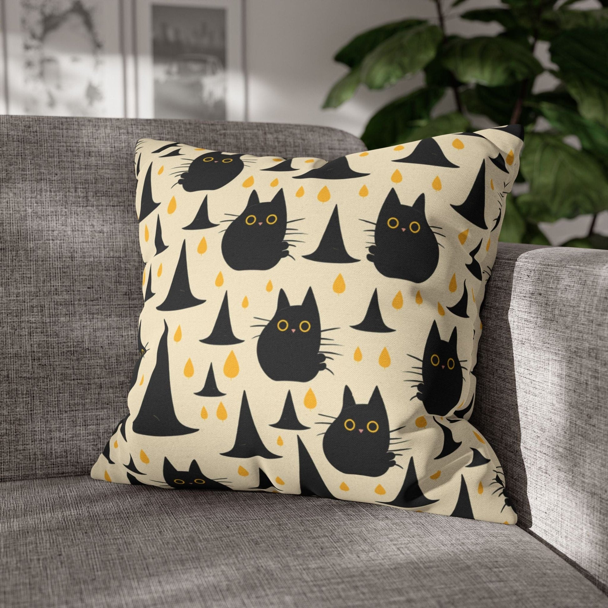 Pillow Cats & Hats - Vintage Halloween Pillow