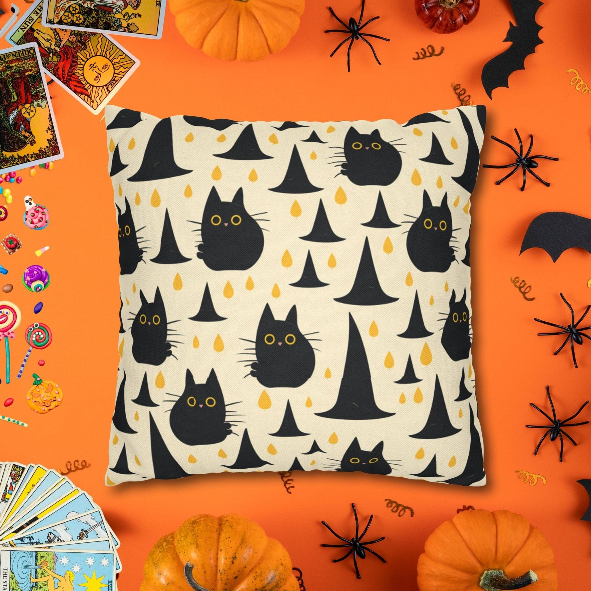 Pillow Cats & Hats - Vintage Halloween Pillow