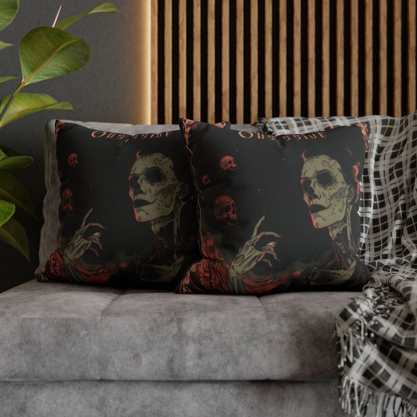 Pillow Obsessive Gothic Halloween Pillowcase