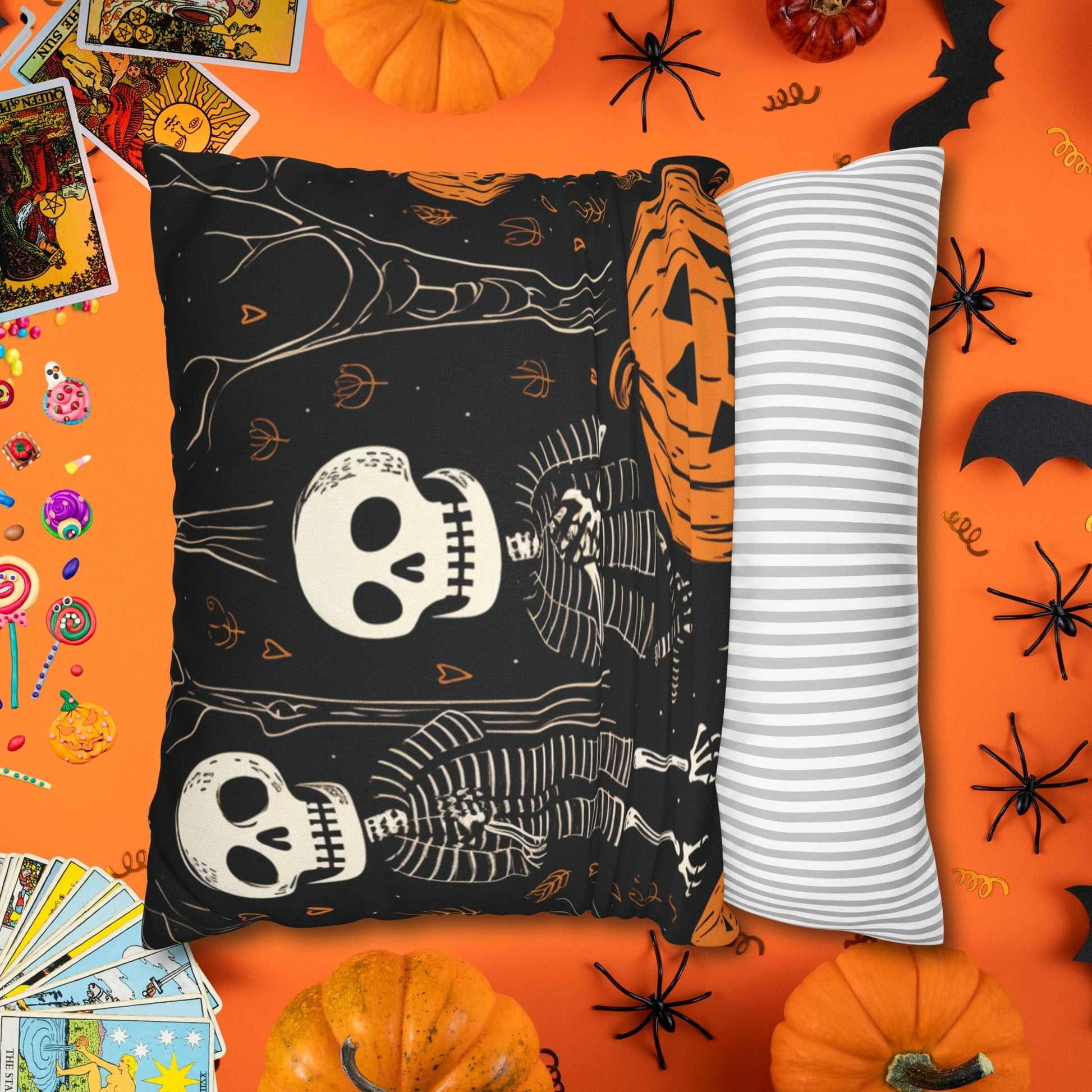 Pillow Skeletons Halloween - Vintage Halloween Pillow