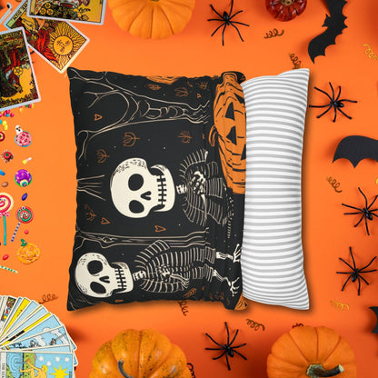 Pillow Skeletons Halloween - Vintage Halloween Pillow