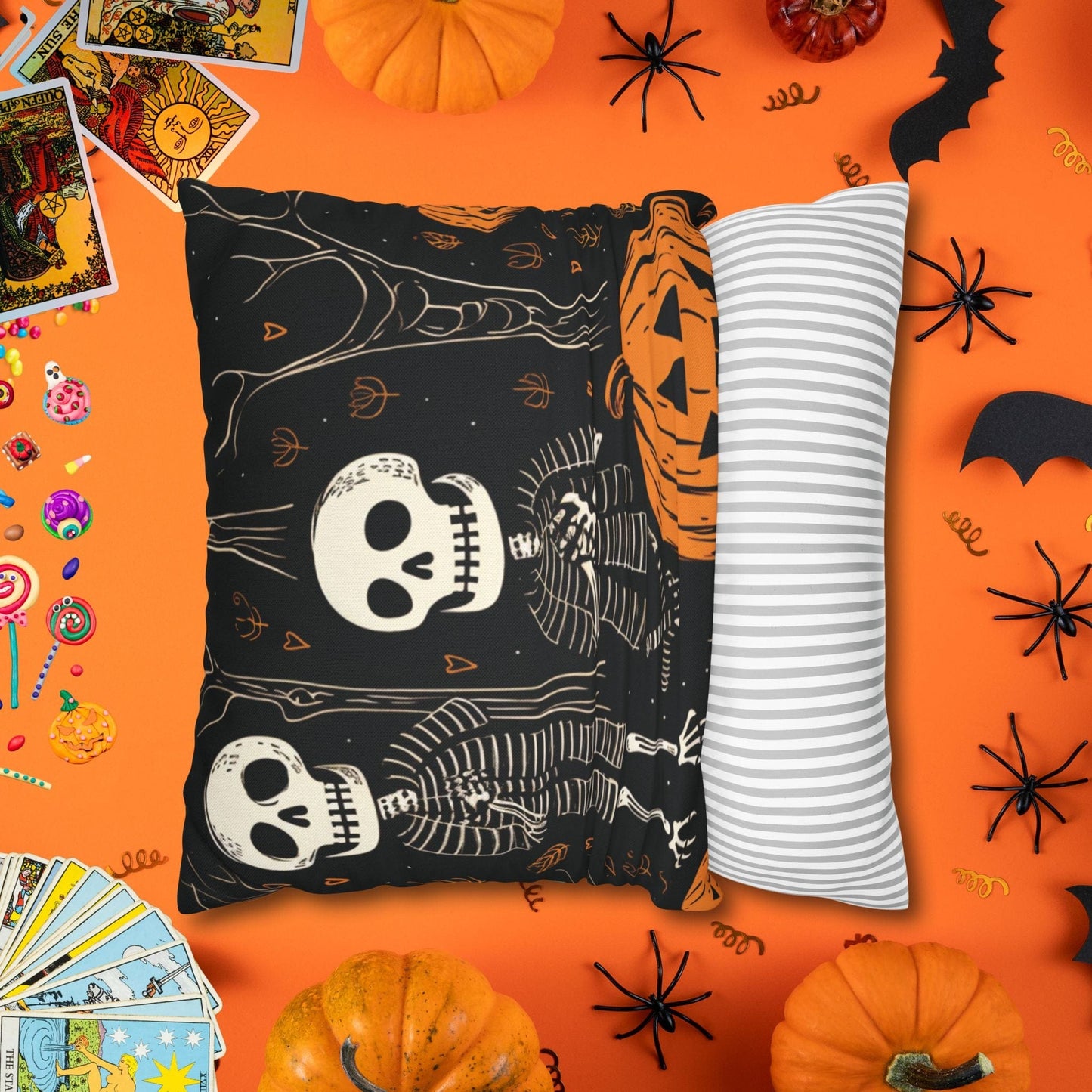 Pillow Skeletons Halloween - Vintage Halloween Pillow