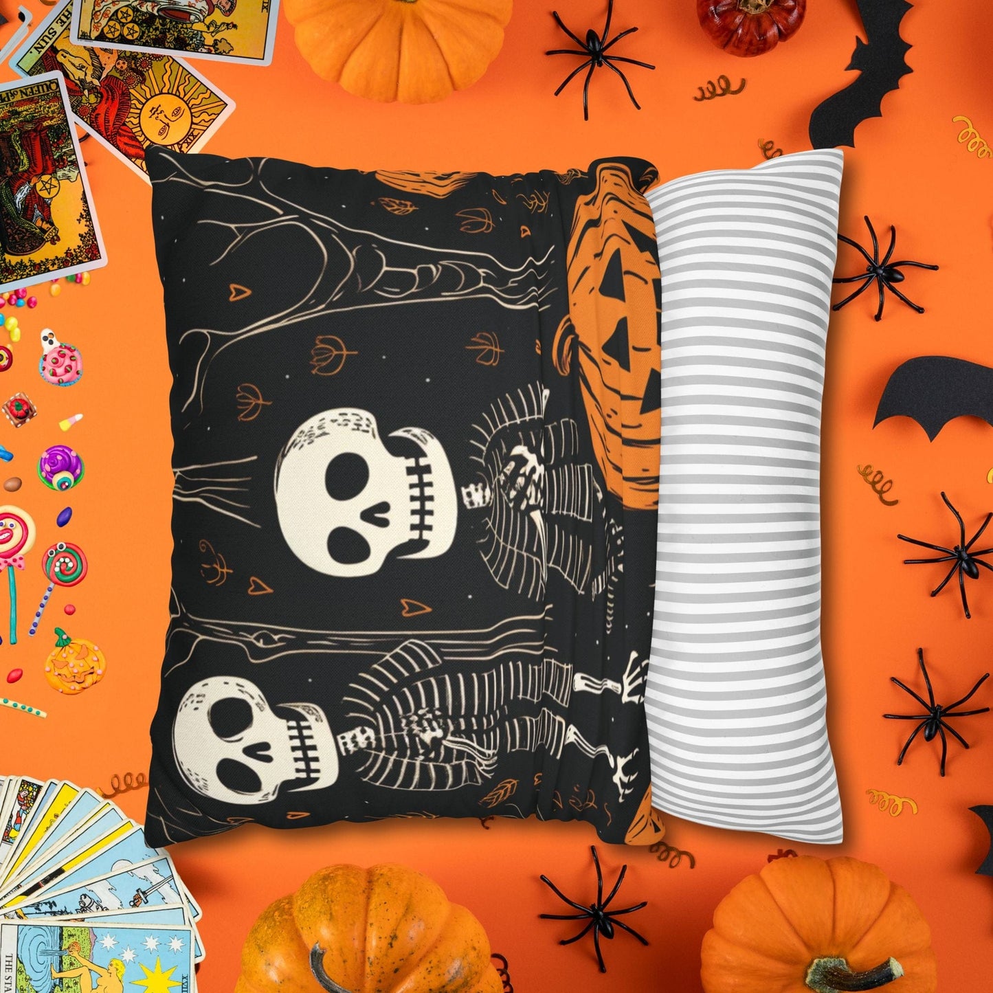 Pillow Skeletons Halloween - Vintage Halloween Pillow