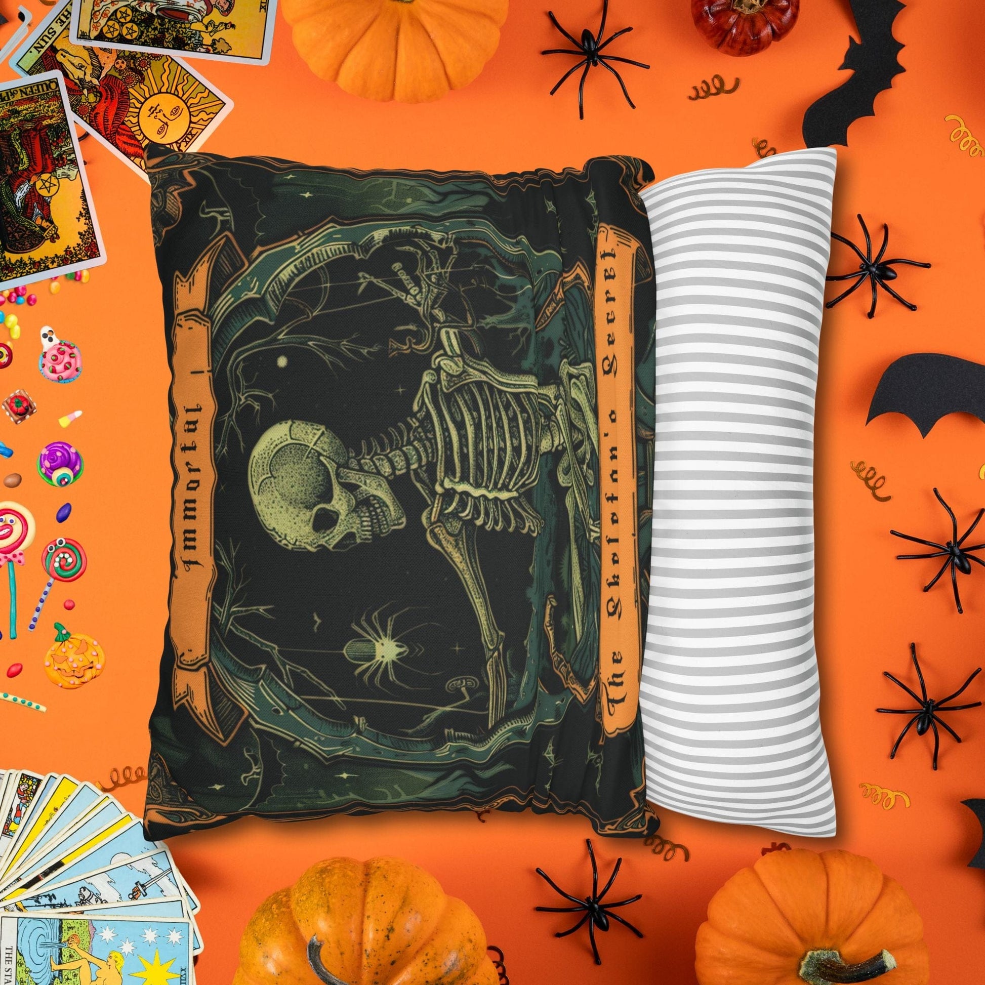 Pillow Skeletons Halloween - Vintage Halloween Pillow