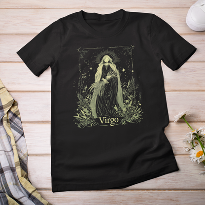 The Meticulous Maiden: Virgo Tarot Card T-Shirt