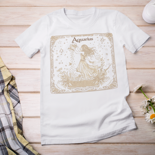 Sepia Dream: Aquarius Tarot Card T-Shirt