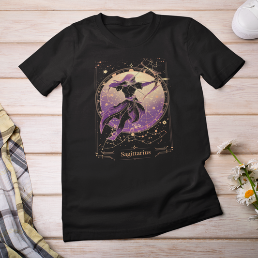 The Brave Archer: Sagittarius Tarot Card T-Shirt