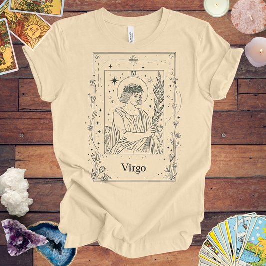 Maiden's Blossom: Virgo Tarot Card T-Shirt