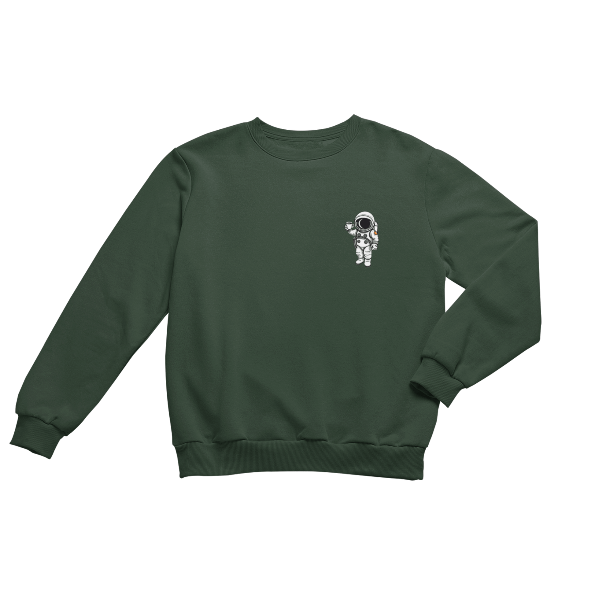 Sweatshirt 3XL / Forest Green Astro Coffee T-Shirt Crewneck Sweatshirt