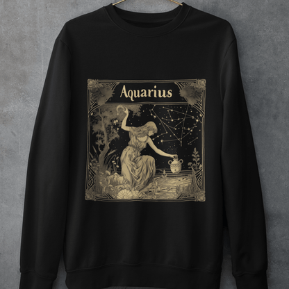 Sweatshirt Aquarius Golden Age Sweatshirt: Cosmic Elegance Meets Modern Comfort