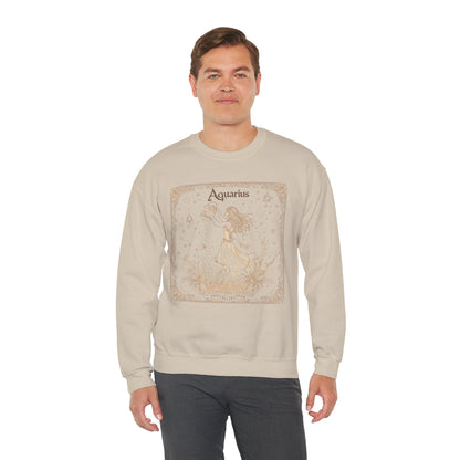 Sweatshirt Aquarius Sepia Dream Sweatshirt: Ethereal Elegance for the Water Bearer