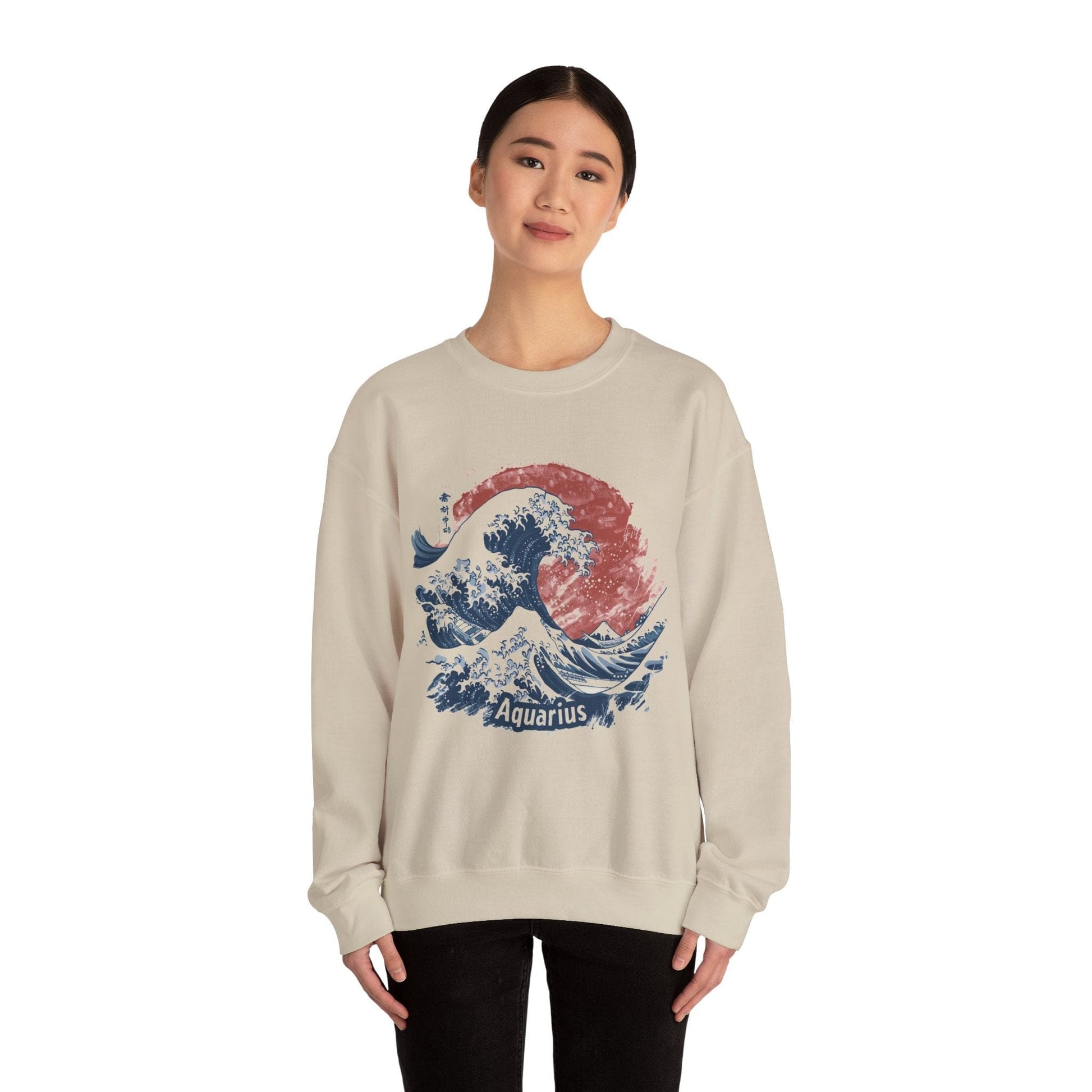 Sweatshirt Aquarius Tsunami Sweater: Embrace the Zodiac Tide