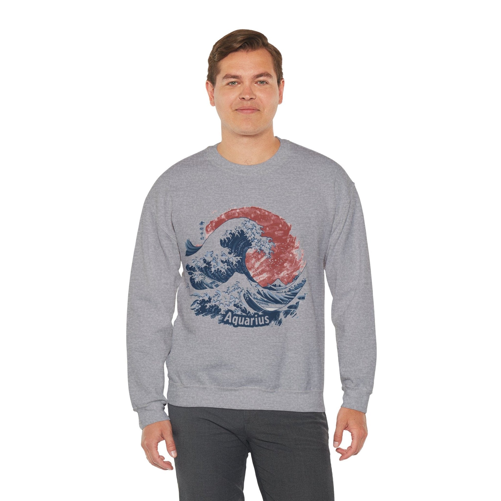 Sweatshirt Aquarius Tsunami Sweater: Embrace the Zodiac Tide
