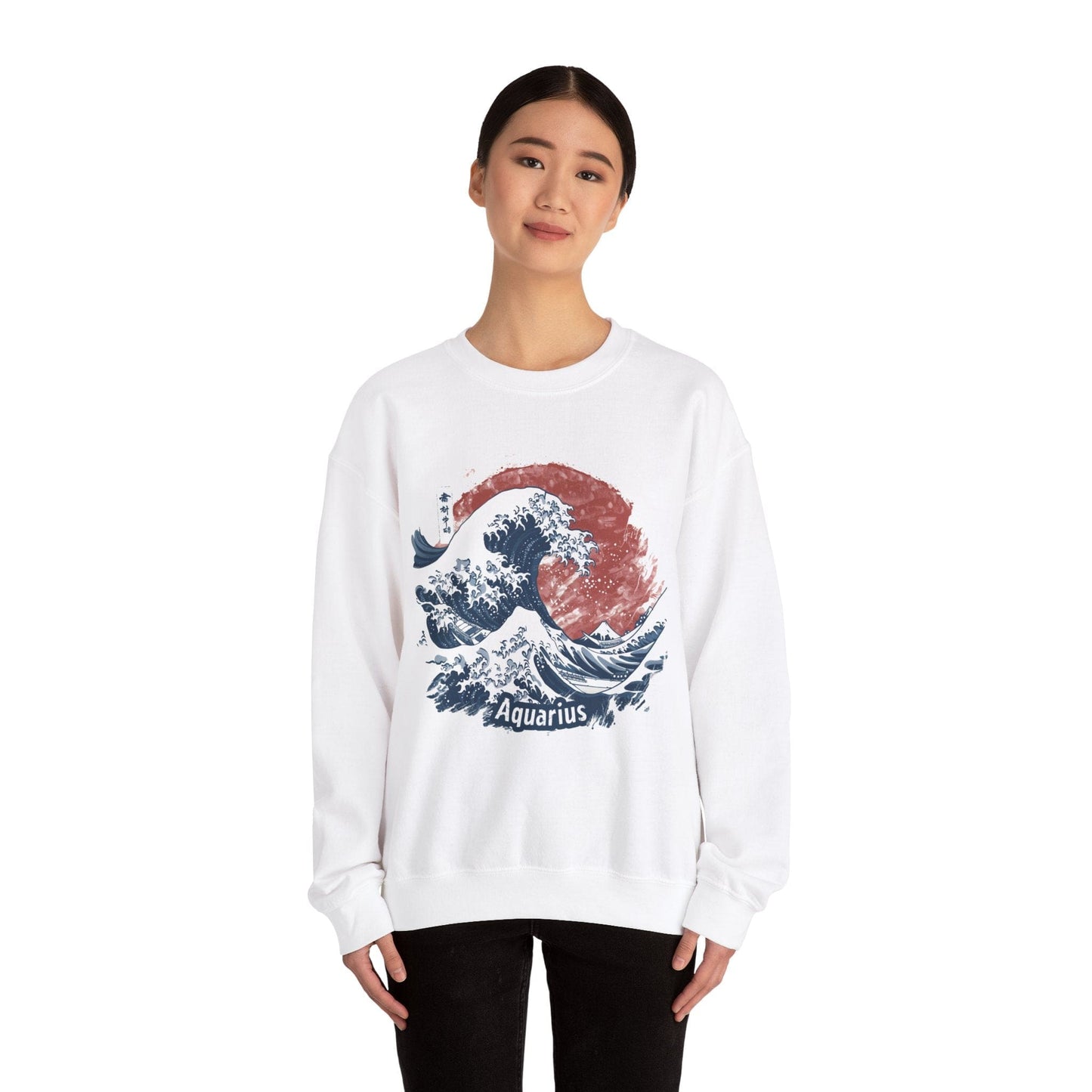 Sweatshirt Aquarius Tsunami Sweater: Embrace the Zodiac Tide