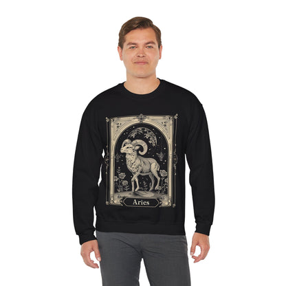 Sweatshirt Aries Illustrated Sweater: Weave the Stars into Your Wardrobe