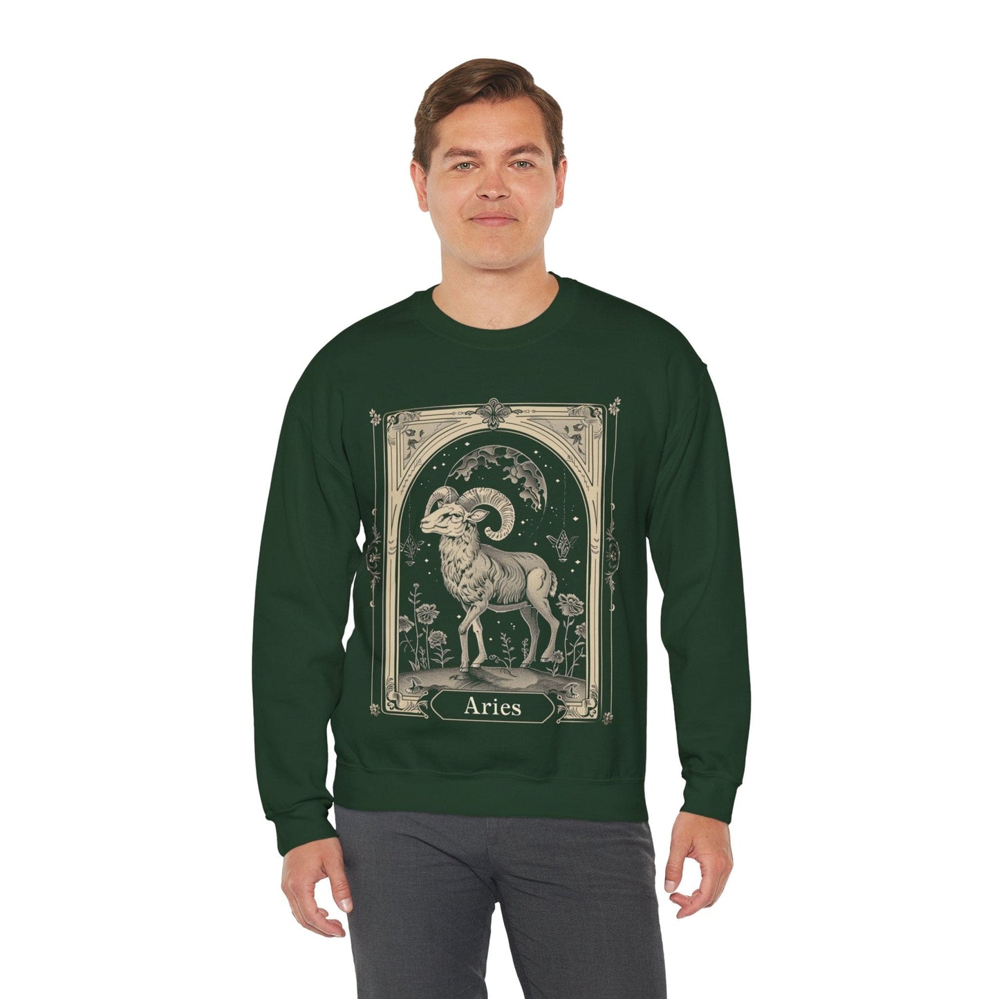 Sweatshirt Aries Illustrated Sweater: Weave the Stars into Your Wardrobe