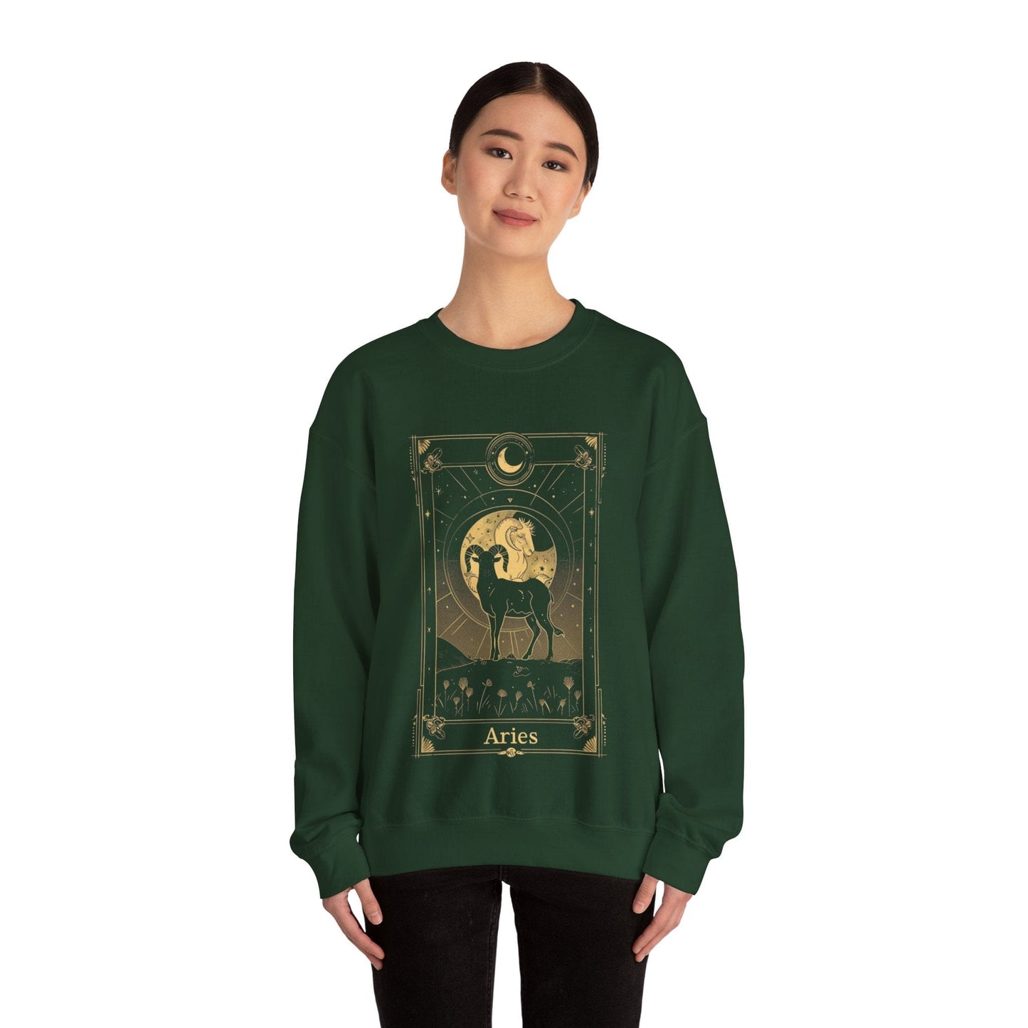 Sweatshirt Aries Tarot Card Soft Sweater: Embrace the Fire of the Ram