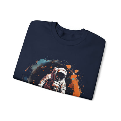 Sweatshirt Astronaut: Cosmic Swirl Crewneck Sweatshirt