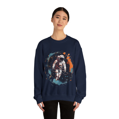 Sweatshirt Astronaut: Cosmic Swirl Crewneck Sweatshirt
