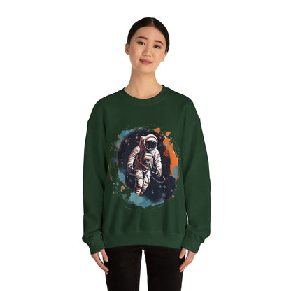 Sweatshirt Astronaut: Cosmic Swirl Crewneck Sweatshirt