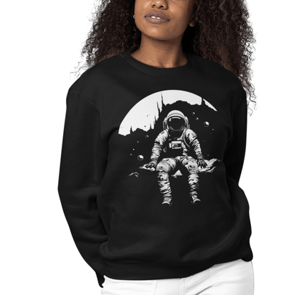 Sweatshirt Astronaut Moon Break Crewneck Sweatshirt