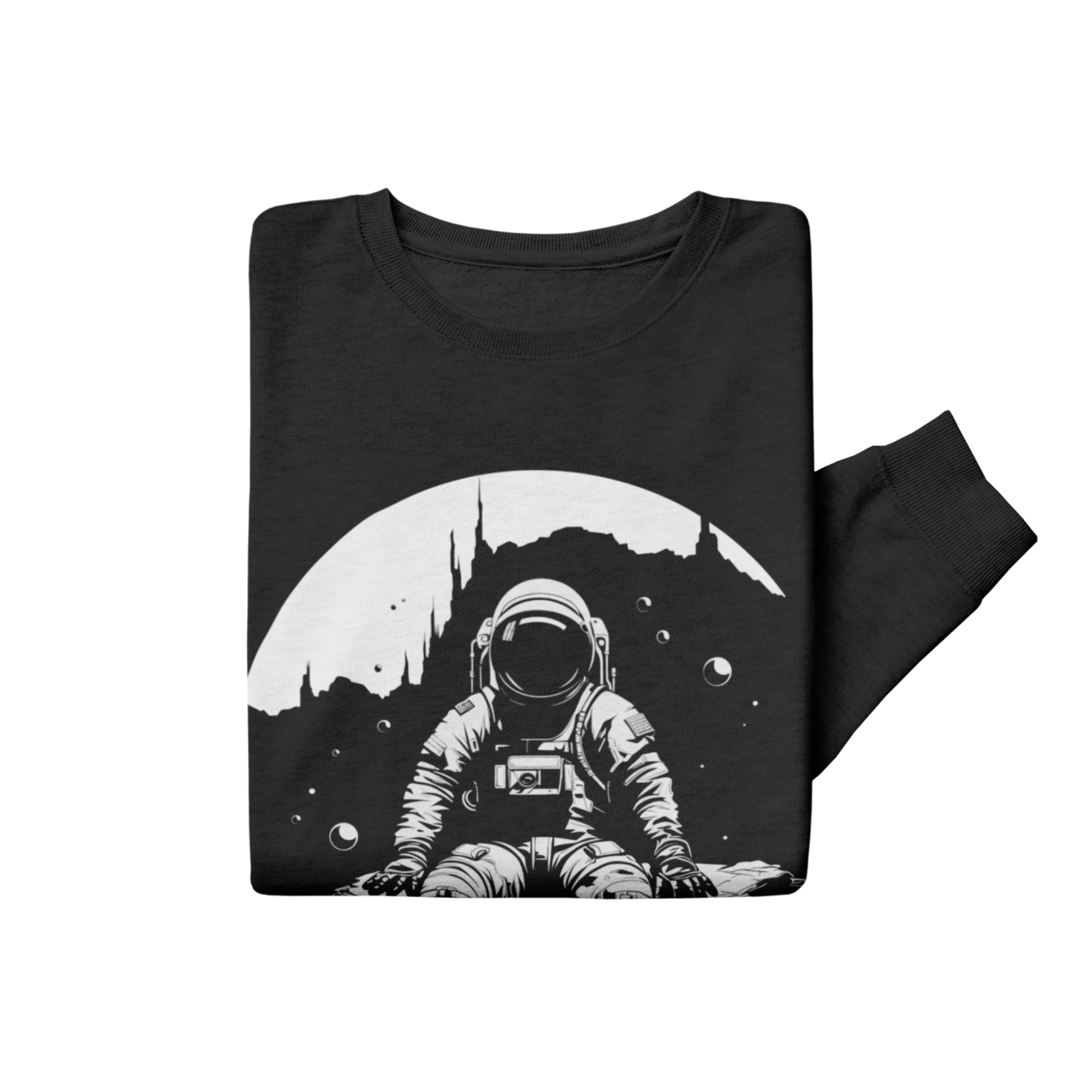 Sweatshirt Astronaut Moon Break Crewneck Sweatshirt