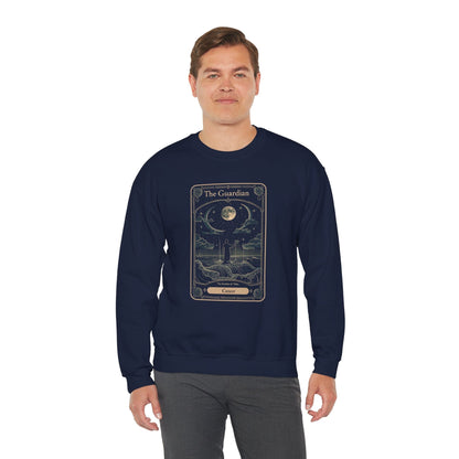 Sweatshirt Cancer Tarot Card Guardian Crewneck: Vintage Celestial Warmth