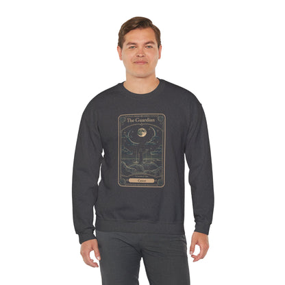 Sweatshirt Cancer Tarot Card Guardian Crewneck: Vintage Celestial Warmth