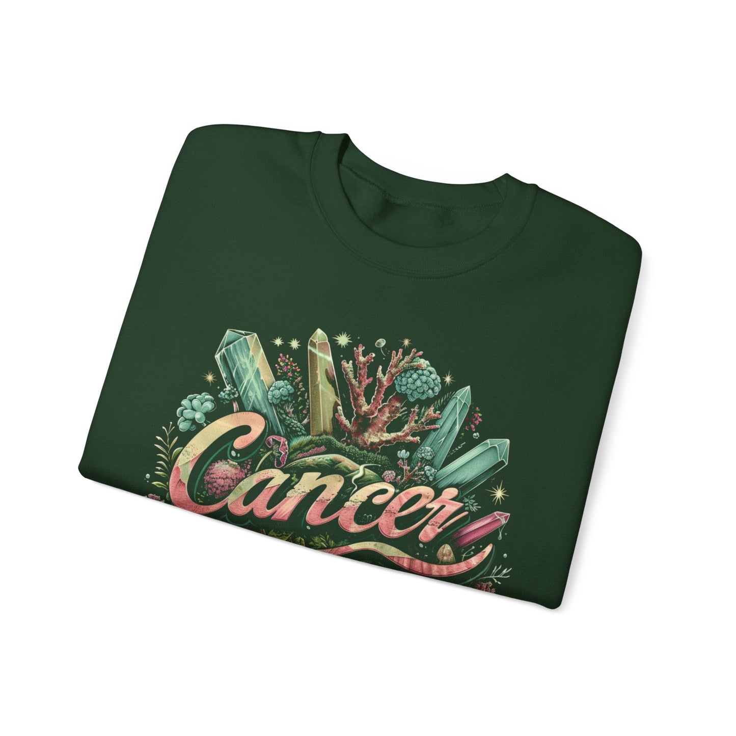 Sweatshirt Cancer Zodiac Enchanted Garden Crewneck Sweatshirt: Comfort Meets Mystique