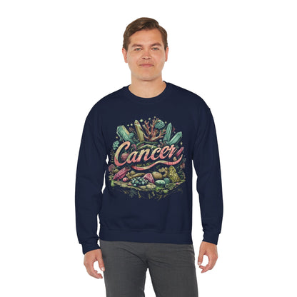 Sweatshirt Cancer Zodiac Enchanted Garden Crewneck Sweatshirt: Comfort Meets Mystique