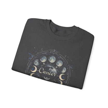 Sweatshirt Cancer Zodiac Moon Magic Crewneck Sweatshirt: Celestial Harmony in Fabric