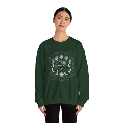 Sweatshirt Cancer Zodiac Moon Magic Crewneck Sweatshirt: Celestial Harmony in Fabric