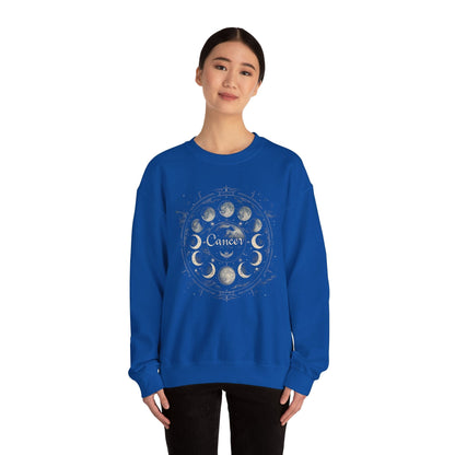 Sweatshirt Cancer Zodiac Moon Magic Crewneck Sweatshirt: Celestial Harmony in Fabric