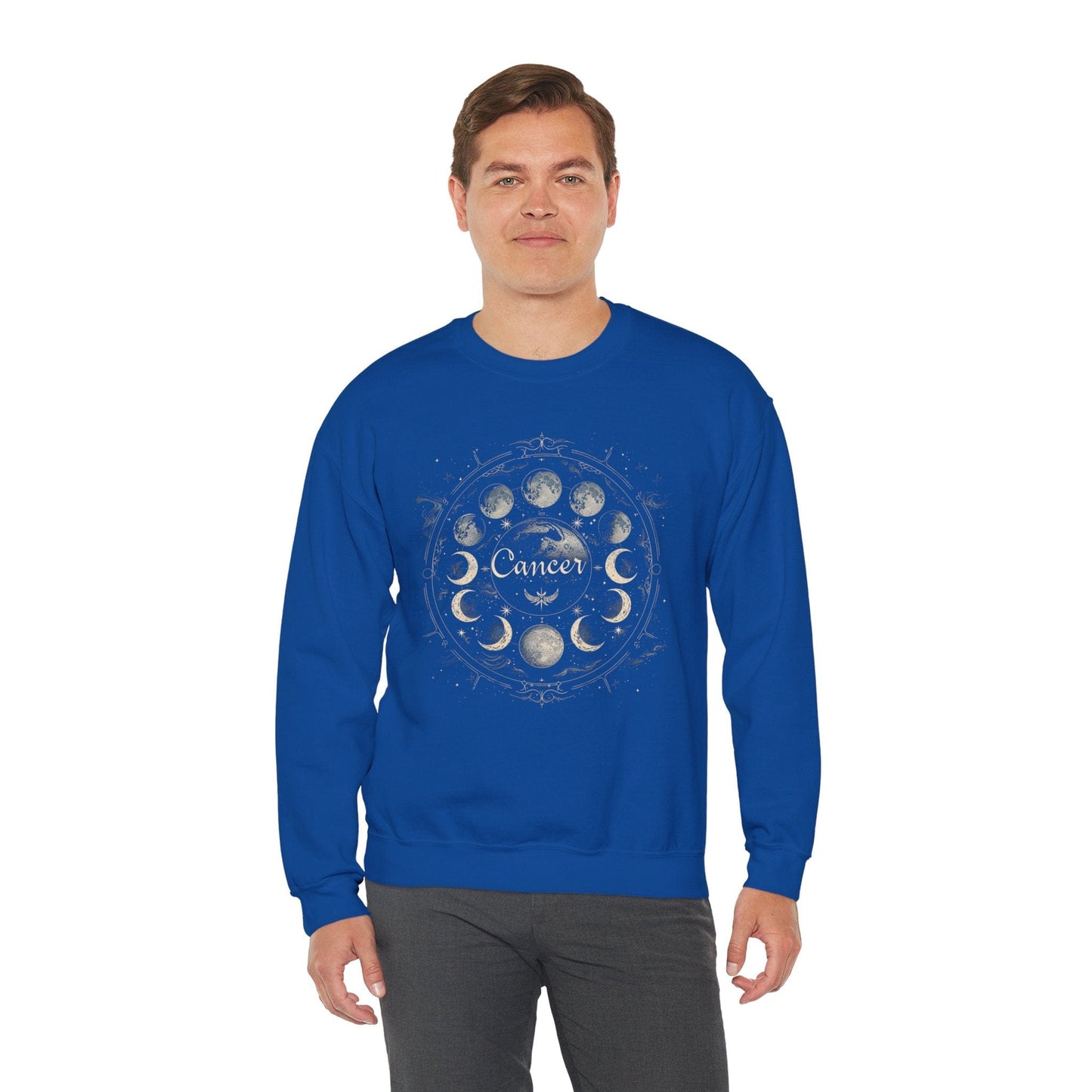 Sweatshirt Cancer Zodiac Moon Magic Crewneck Sweatshirt: Celestial Harmony in Fabric