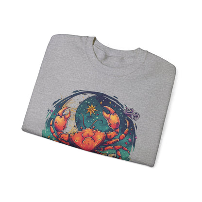 Sweatshirt Cancer Zodiac Tattoo Art Sweater: Cosmic Crab Embrace