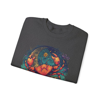 Sweatshirt Cancer Zodiac Tattoo Art Sweater: Cosmic Crab Embrace