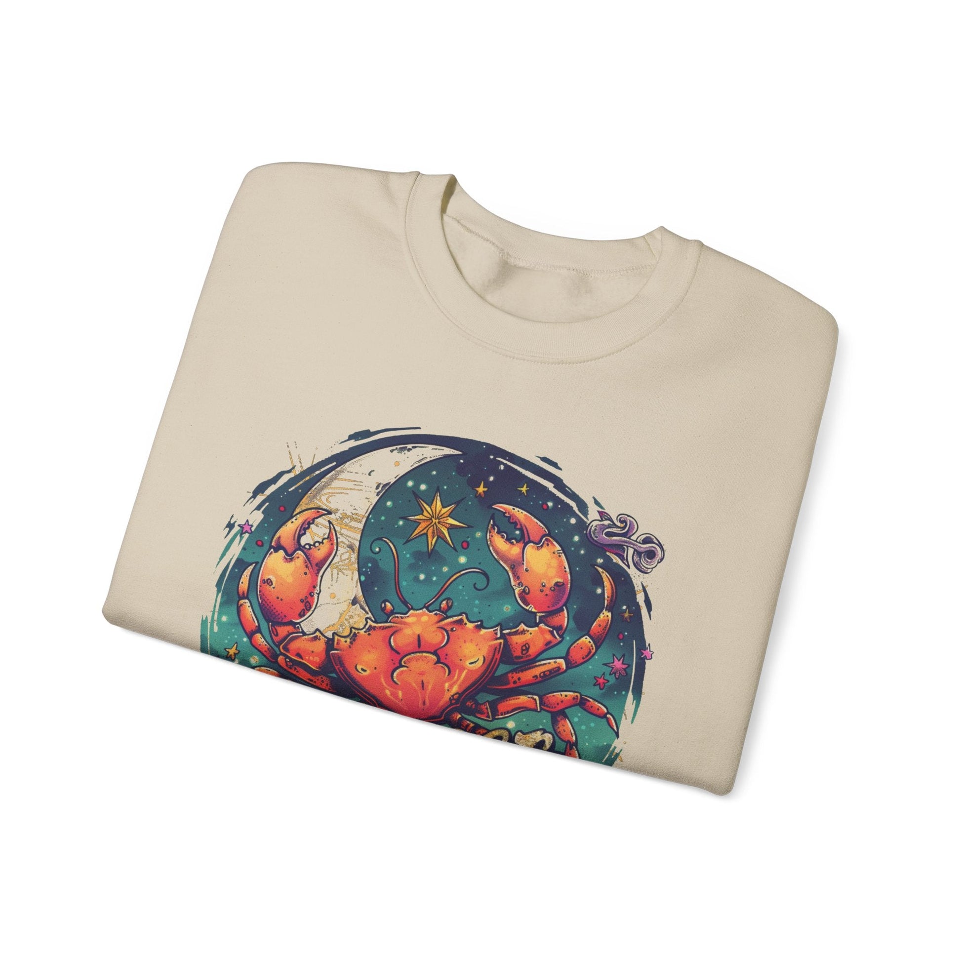 Sweatshirt Cancer Zodiac Tattoo Art Sweater: Cosmic Crab Embrace