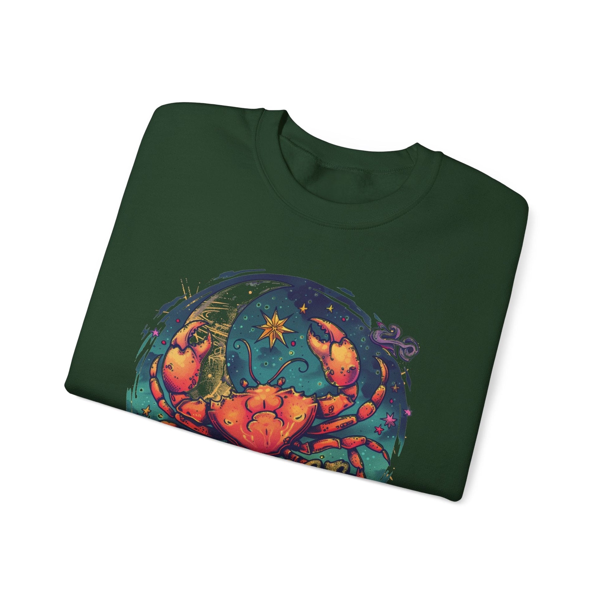 Sweatshirt Cancer Zodiac Tattoo Art Sweater: Cosmic Crab Embrace