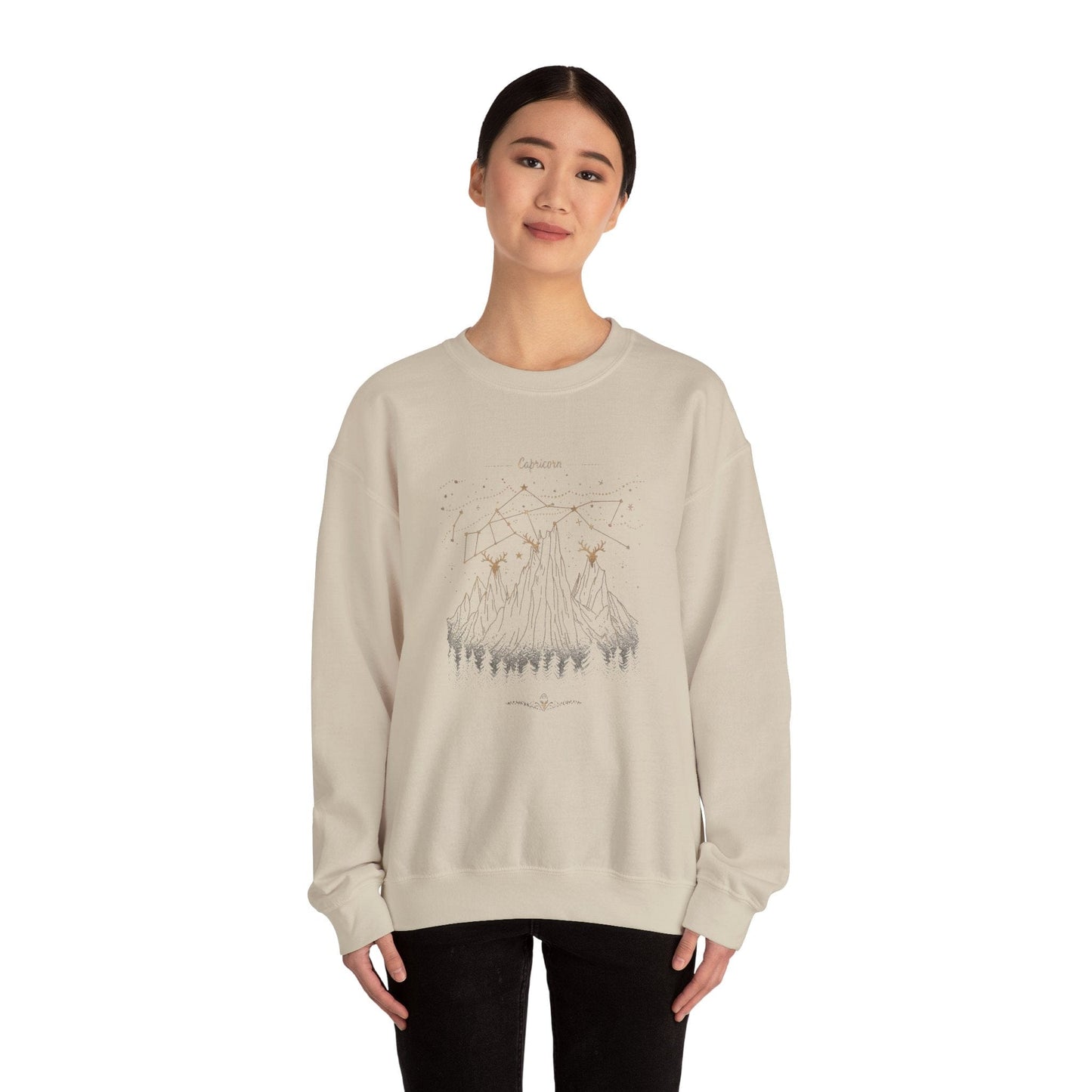 Sweatshirt Capricorn Celestial Summit Sweater: Stellar Ascent